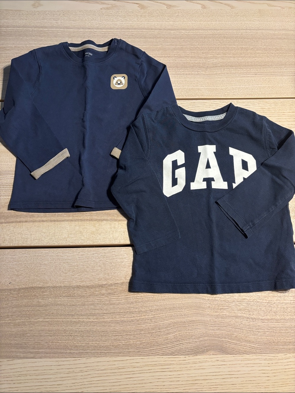 GAP Kids Navy Long-Sleeve Tee with Logo